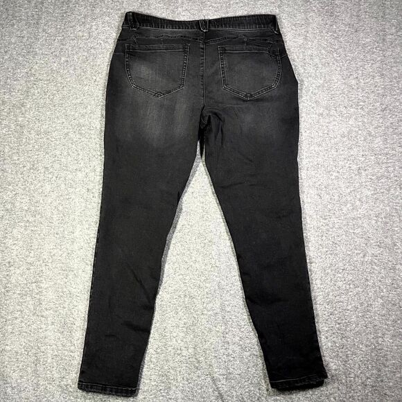 Democracy Jeans Womens 14 Black Skinny Ab Technology Stretch Denim Mom Preppy - Picture 8 of 9